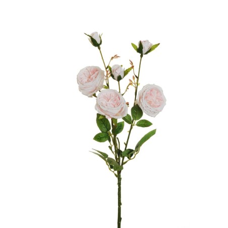 Lot de 24 - Tige artificielle de rose Austin X3, 67 cm - rose clair 