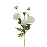 Lot de 24 - Tige artificielle de rose Austin X3, 67 cm - blanc 