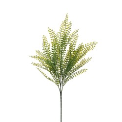 Lot de 24 - Tige artificielle de gleditsia floquée X5, 68 cm - vert gris jaune 