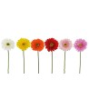 Lot de 24 - Gerbera artificiel, 61 cm - rose vif blanc rouge rose jaune orange 