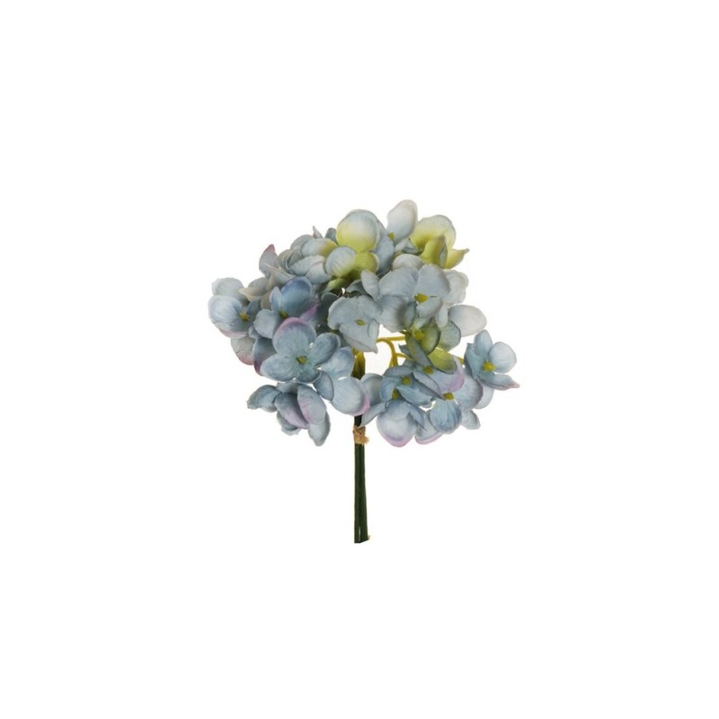 Lot de 48 - Bouquet pic artificiel d'hortensias pop corn X3, 14 cm - bleu clair 