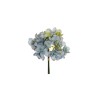 Lot de 48 - Bouquet pic artificiel d'hortensias pop corn X3, 14 cm - bleu clair 
