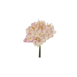 Lot de 48 - Bouquet pic artificiel d'hortensias pop corn X3, 14 cm - mauve crème clair 