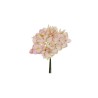 Lot de 48 - Bouquet pic artificiel d'hortensias pop corn X3, 14 cm - mauve crème clair 