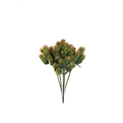 Lot de 36 - Bouquet artificiel de houblon X6, 23 cm - vert rose 