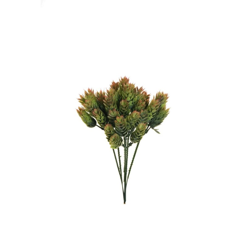 Lot de 36 - Bouquet artificiel de houblon X6, 23 cm - vert rose 