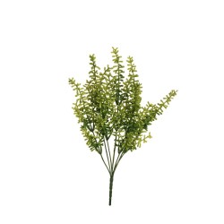 Lot de 12 - Buisson artificiel de sedum album X7, 38 cm - vert 