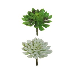 Lot de 24 - Grande echeveria artificielle, 15 cm - gris vert 