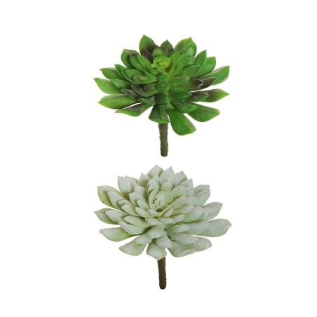 Lot de 24 - Grande echeveria artificielle, 15 cm - gris vert 