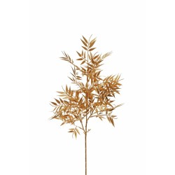 Lot de 24 - Tige artificielle de bambou métallisée, 68 cm - or 