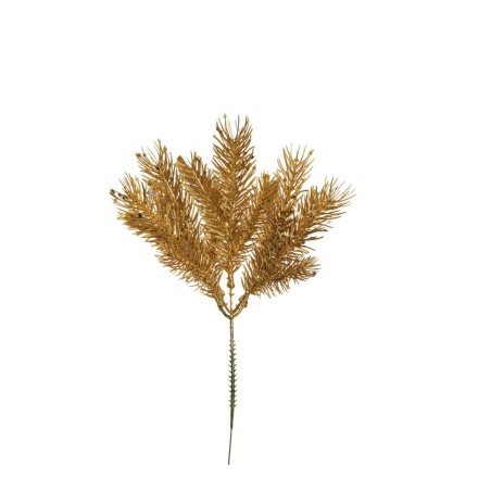 Lot de 48 - Pic artificiel de pin plat métallisé, 28 cm - or 