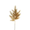 Lot de 24 - Tige artificielle de pin plat métallisée, 51 cm - or 