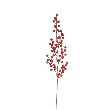 Lot de 24 - Tige artificielle de baies d'ilex X6, 70 cm - rouge 