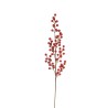 Lot de 24 - Tige artificielle de baies d'ilex X6, 70 cm - rouge 