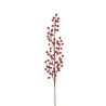 Lot de 24 - Tige artificielle de baies d'ilex X6, 70 cm - rouge foncé 