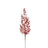 Lot de 12 - Tige artificielle de baies d'ilex X12, 80 cm - rouge 