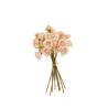 Lot de 12 - Bouquet artificiel de mini roses Frisco X9, 30 cm - rose clair pêche 