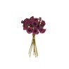 Lot de 12 - Bouquet artificiel de mini roses Frisco X9, 30 cm - violet 
