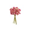 Lot de 12 - Bouquet artificiel de mini roses Frisco X9, 30 cm - fuchsia 