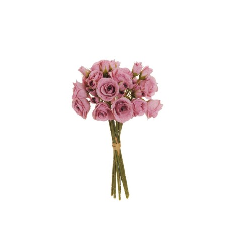 Lot de 12 - Bouquet artificiel de mini roses Anna X9, 30 cm - mauve 