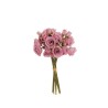 Lot de 12 - Bouquet artificiel de mini roses Anna X9, 30 cm - mauve 