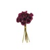 Lot de 12 - Bouquet artificiel de mini roses Anna X9, 30 cm - violet 