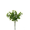 Lot de 12 - Buisson artificiel d'eucalyptus impression 3D toucher réel X4, 48 cm - vert 