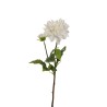 Lot de 12 - Tige artificielle de dahlia X2, 62 cm - blanc 