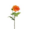 Lot de 12 - Tige artificielle de dahlia X2, 62 cm - orange 