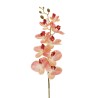 Lot de 12 - Tige artificielle de phalenopsis Aphrodite impression 3D toucher réel X9, 96 cm - fuchsia jaune clair 