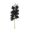 Lot de 24 - Tige artificielle de phalenopsis Aphrodite impression 3D toucher réel X8, 78 cm - violet foncé 