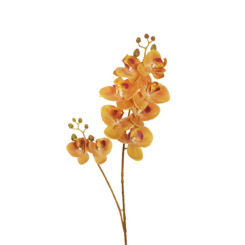 Lot de 24 - Tige artificielle de phalenopsis Aphrodite impression 3D toucher réel X2, 88 cm - marron clair 