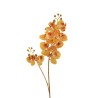 Lot de 24 - Tige artificielle de phalenopsis Aphrodite impression 3D toucher réel X2, 88 cm - marron clair 