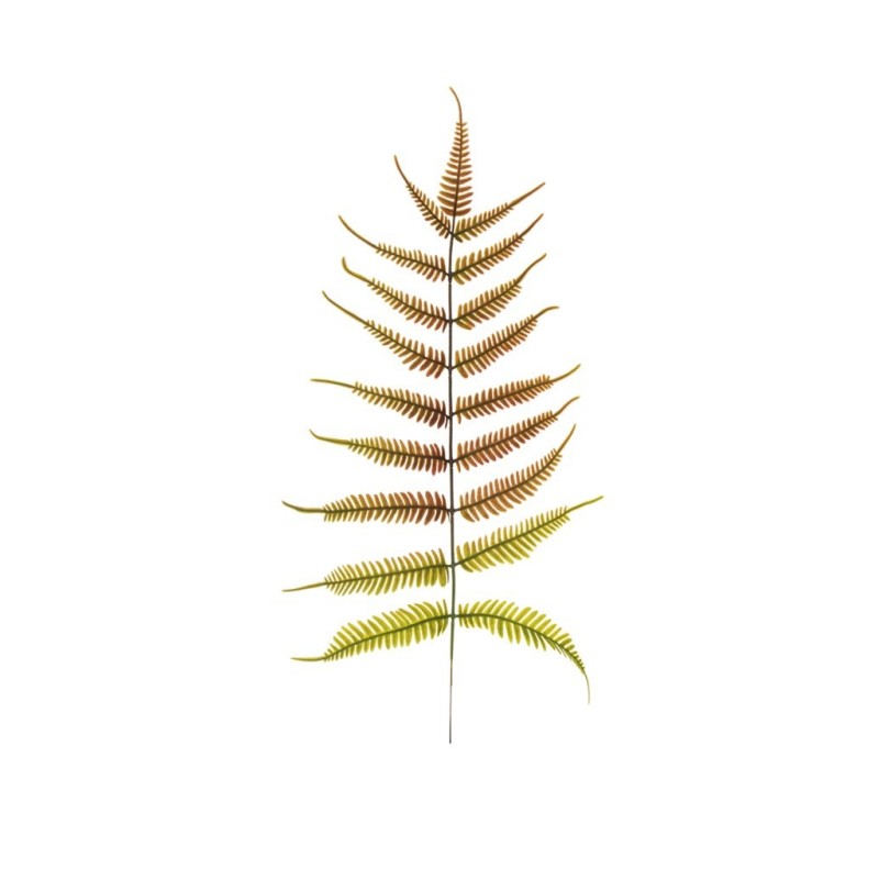 Lot de 36 - Feuille artificielle de fougère, 75 cm - marron vert 