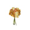 Lot de 12 - Bouquet artificiel boutons de rose et hortensias aspect séché X9, 30 cm - moutarde jaune clair 