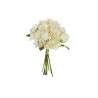 Lot de 12 - Bouquet artificiel boutons de rose et hortensias aspect séché X9, 30 cm - crème 