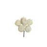Lot de 24 - Bouquet pic artificiel de grosses pommes X6, 14 cm - blanc 