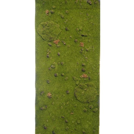 Lot de 12 - Tapis artificiel de mousse nordique, 150 x 35,5 cm - vert 