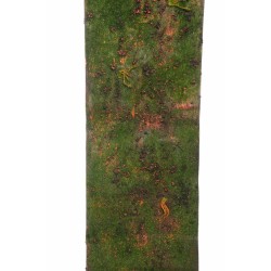Lot de 12 - Tapis artificiel de mousse avec terreau, 150 x 35,5 cm - vert 
