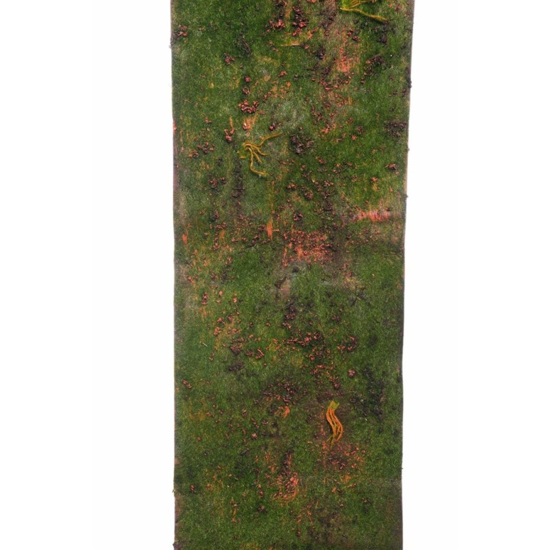 Lot de 12 - Tapis artificiel de mousse avec terreau, 150 x 35,5 cm - vert 