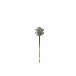 Lot de 144 - Pic artificiel de pomme de pin pailleteux, 13,5 cm - argent 
