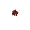Lot de 144 - Mini pic artificiel de poinsettia velours, 12 cm - bordeaux or 