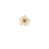 Lot de 864 - Mini tête artificielle de poinsettia velours, D. 5,5 cm - crème or 