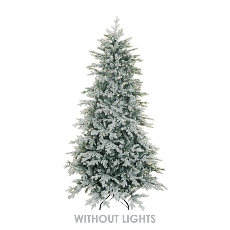 Sapin de Noël artificiel Sassopiatto enneigé, 210 cm - blanc 