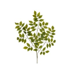 Lot de 48 - Tige artificielle de feuilles d'églantier X3, 67 cm - vert 