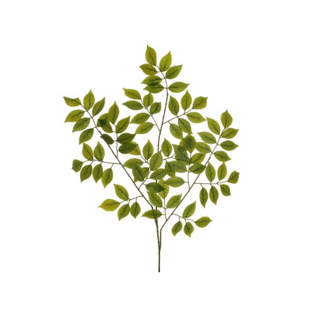 Lot de 48 - Tige artificielle de feuilles d'églantier X3, 67 cm - vert 