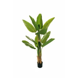 Lot de 2 - Bananier artificiel en pot, 150 cm - vert 