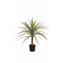 Lot de 4 - Plante artificielle de yucca floqué en pot, 85 cm - vert 