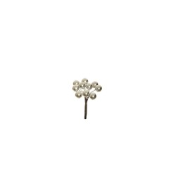 Lot de 144 - Bouquet pic artificiel de baies X10, 7 cm - argent 