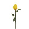 Lot de 24 - Bouton de rose chinensis artificiel, 62 cm - jaune 